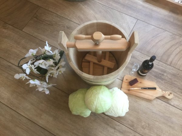 Krautfass 33 l Holzfass zum Pökeln, Einsuren und Einlegen für Sauerkraut und Fleisch
